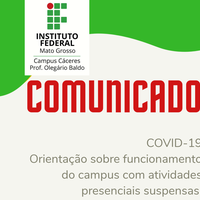 Comunicado IFMT Campus Cáceres - Prof. Olegário Baldo