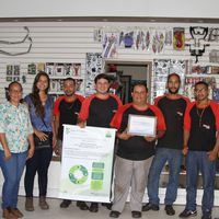 Coordenação do IFMT Sustentável e da Águas do Pantanal junto com a equipe do primeiro empreendimento com PGRSS aprovado em Cáceres  
